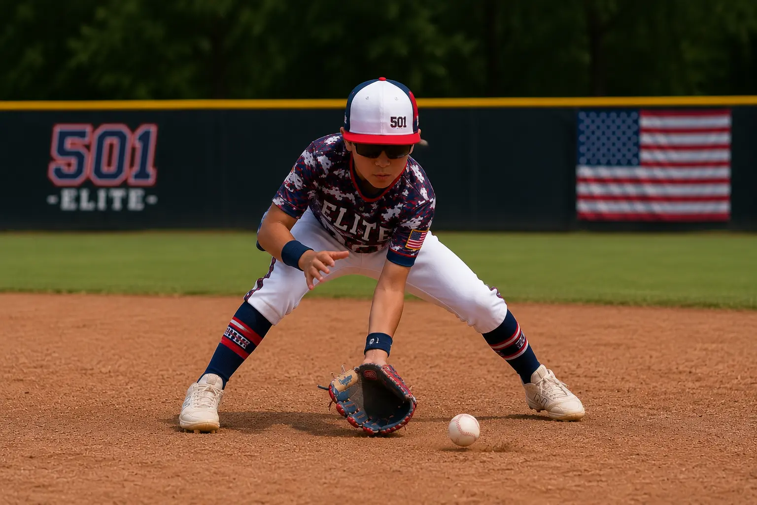 501 Elite youth baseball action