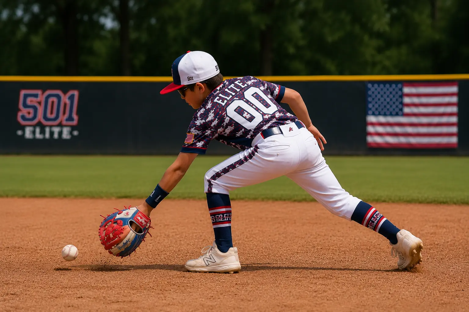 501 Elite youth baseball action