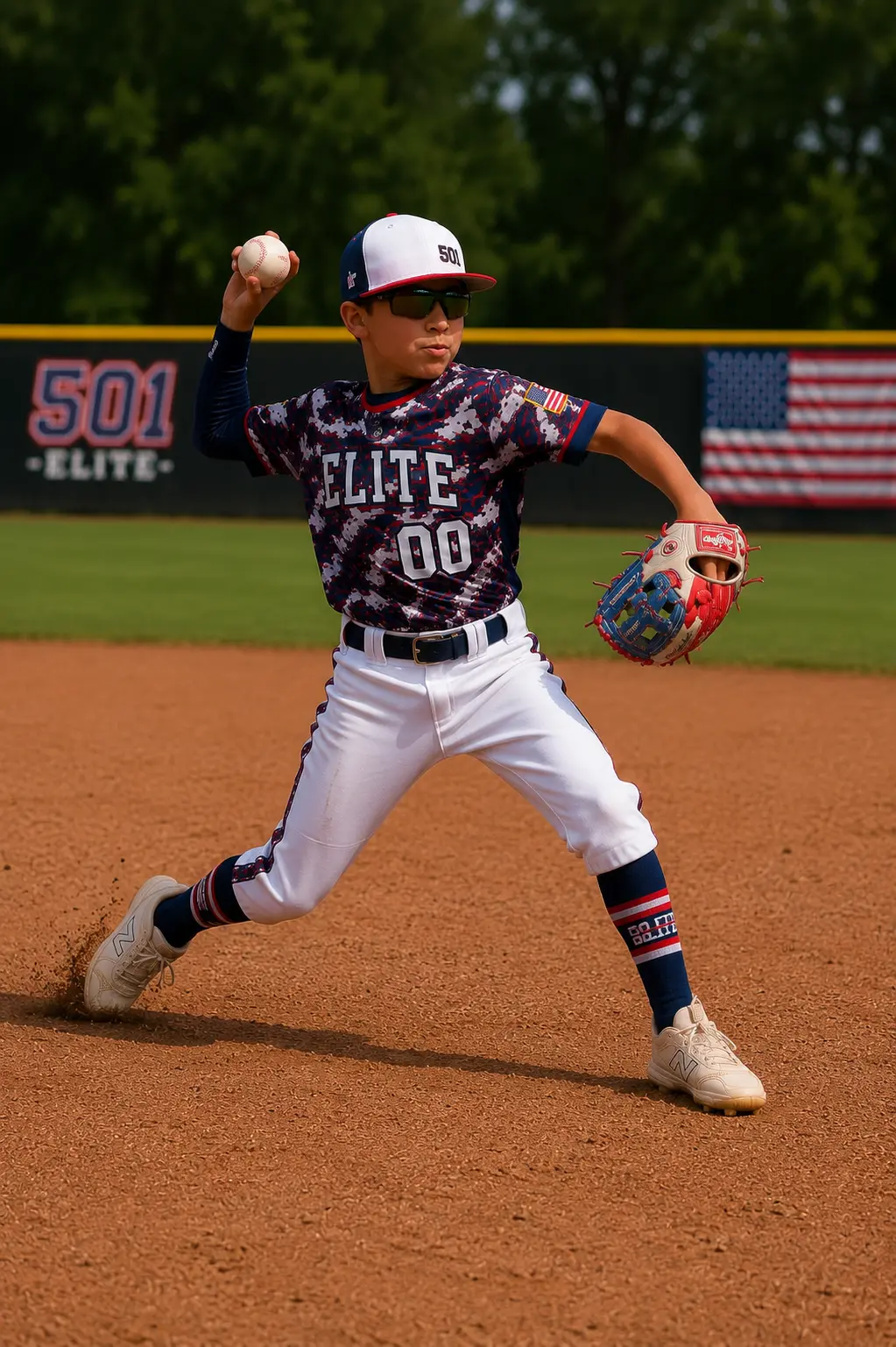 501 Elite youth baseball action